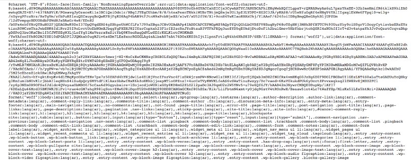CSS file minified