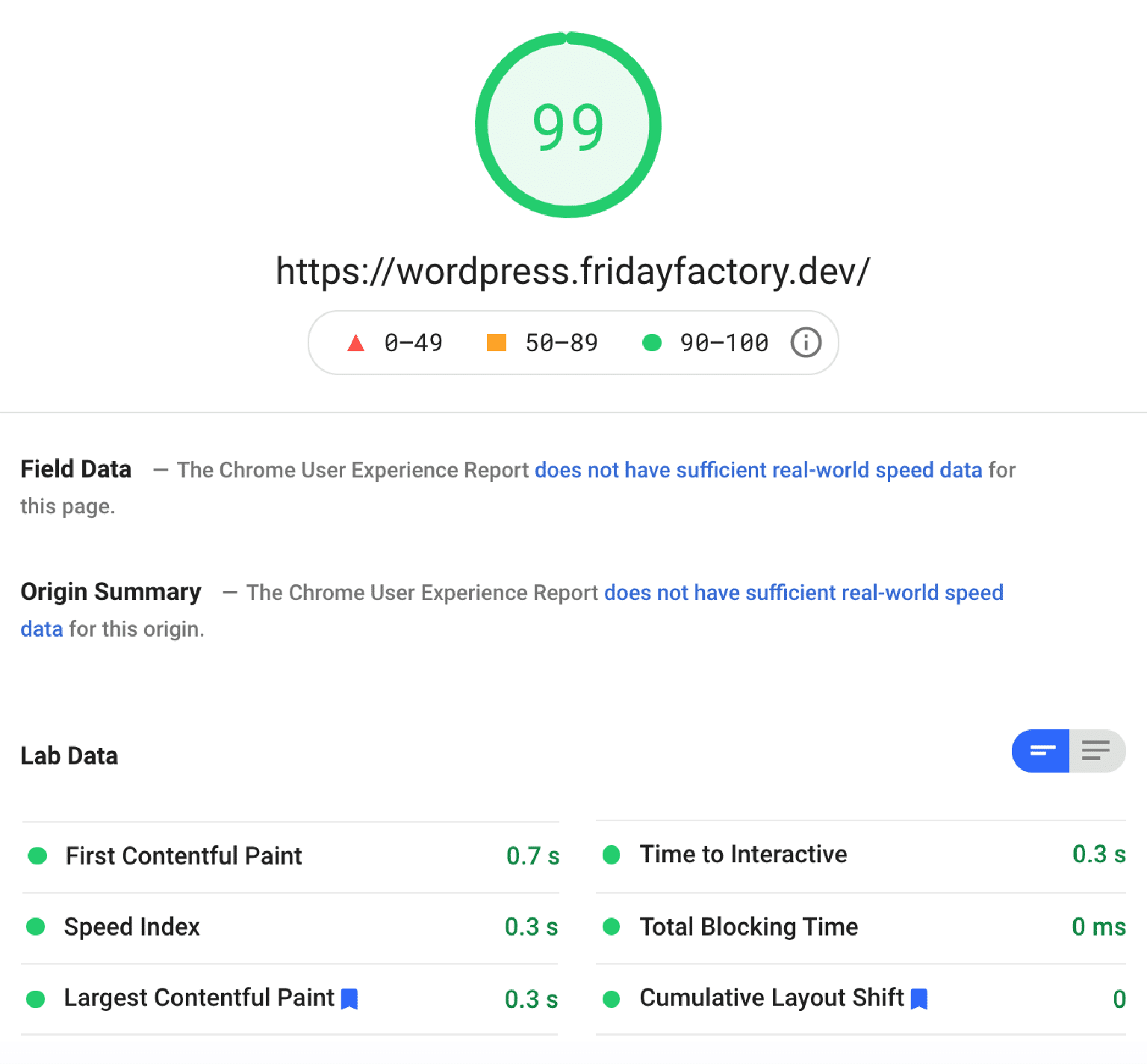 Astra theme on mobile - with content and WP Rocket - Source: PSI mobile
