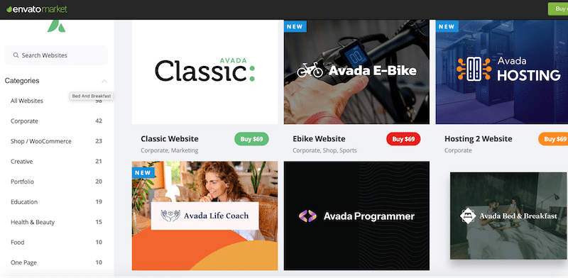 Business demo with Avada - Source: Avada