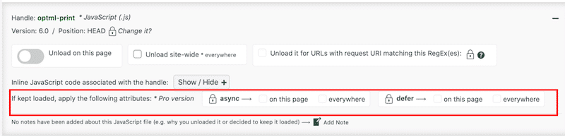 Choosing where to defer JS - Source: Asset Clean Up