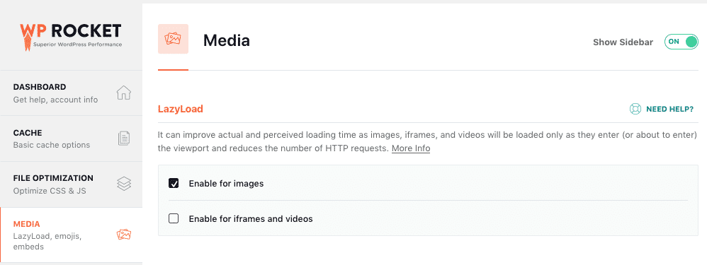 Enable LazyLoad with WP Rocket
