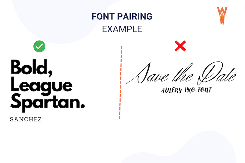 Font pairing example - Source: WP Rocket