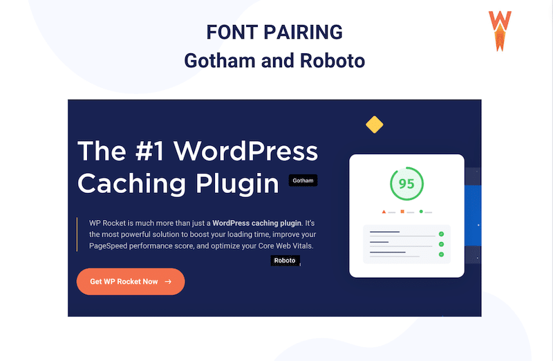 Font pairing - Source: WP Rocket
