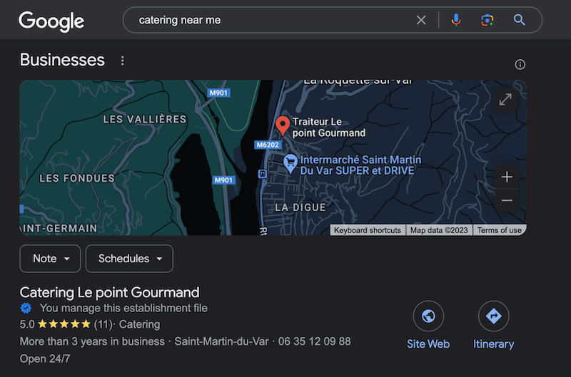 Google My Business improving SEO for local businesses - Source: Google My Business
