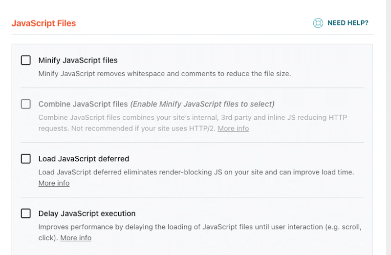 JS Optimization - Source: WP Rocket