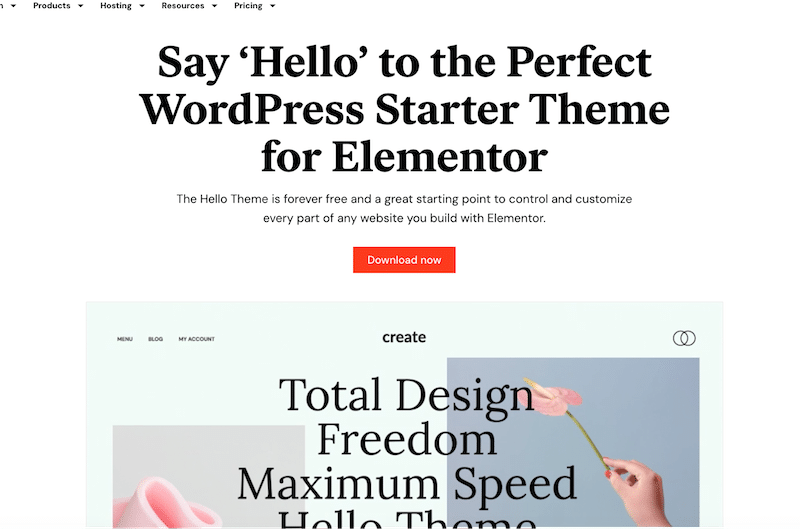 Lightweight theme to build a webdesign site - Source: Hello