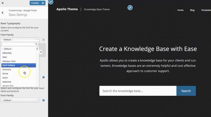 Live preview of Google Fonts - Source: the Google Fonts Typography plugin