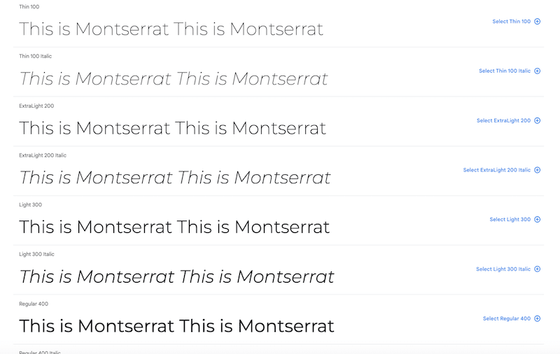 Montserrat - Source: Google Fonts