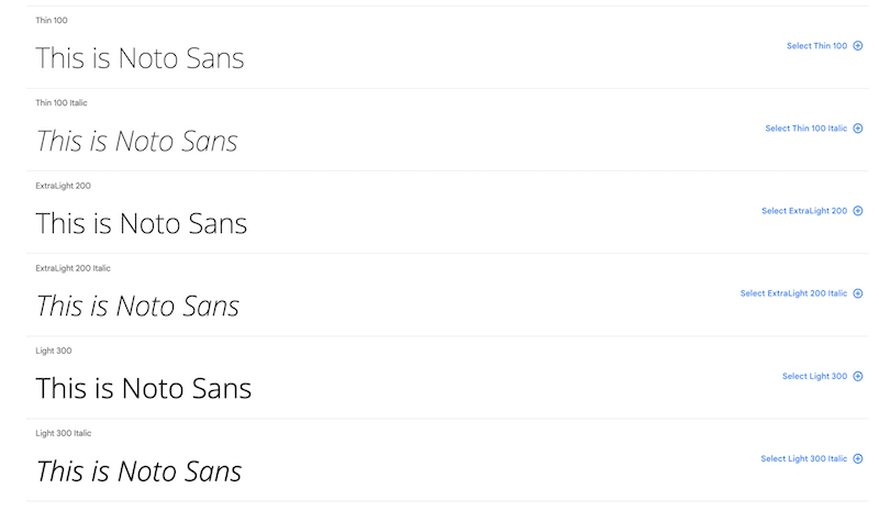 Noto Sans font - Source: Google Fonts