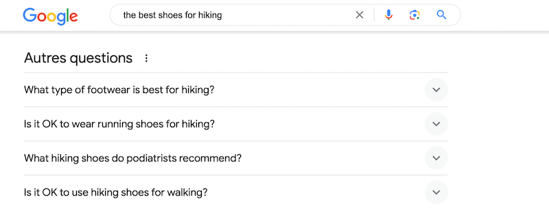 “People also ask” - Source: Google