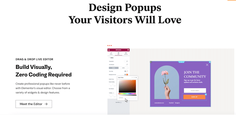 Popup Builder - Source: Elementor