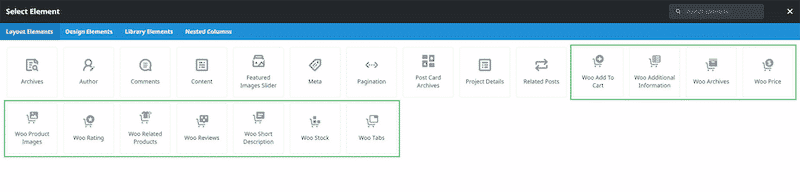 WooCommerce elements from Avada (a WooCommerce-ready theme) - Source: Avada